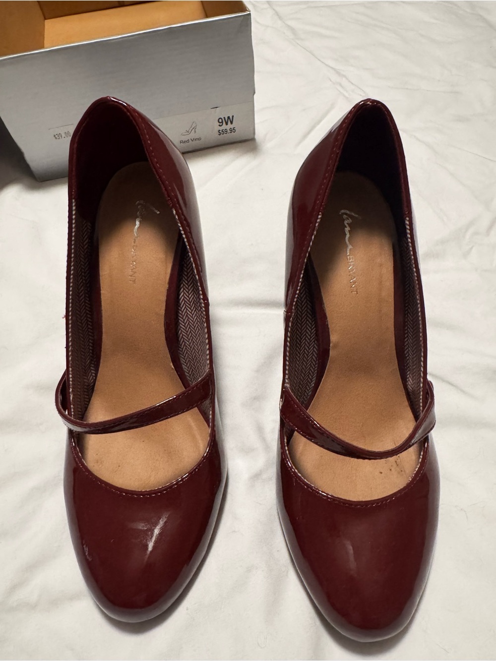 Lane Bryant Deep Wine Patent Mary Jane Heels
